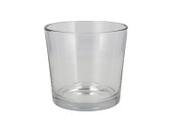 GLASS VASE KONISCH HEAVY H16XD17CM