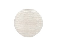 LIMA WHITE VASE OVAL 23X10X22CM NM