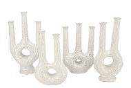 ISLA WHITE VASE TWIN TUBE 21X9X40CM NM