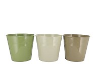 ZINC SUMMER GREEN MIX BUCKET BASIC ASS 22X20X16CM