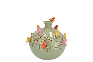 BIRD VASE GLOBE PISTACHE 14X14X14CM