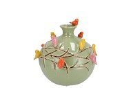 BIRD VASE GLOBE PISTACHE 18X18X18CM