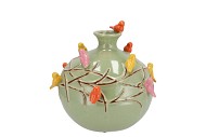 BIRD VASE GLOBE PISTACHE 23X23X23CM