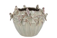 BIRD POT MOSS 26X26X20CM