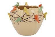 BIRD POT SAND 28X28X22CM