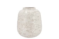 MIKA NORDIC WHITE VASE STRUCTURE 22X25CM