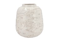 MIKA NORDIC WHITE VASE STRUCTURE 30X35CM