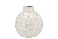MIKA NORDIC WHITE VASE NECK STRUCTURE 23X23CM