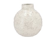 MIKA NORDIC WHITE VASE NECK STRUCTURE 31X33CM