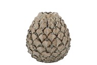 MIKA NORDIC GREEN VASE PINECONE EDGE 15X15CM