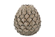 MIKA NORDIC GREEN VASE PINECONE EDGE 23X24CM