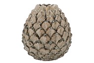 MIKA NORDIC GREEN VASE PINECONE EDGE 34X37CM