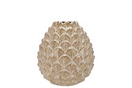 MIKA COZY SAND VASE PINECONE EDGE 9X9CM