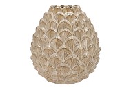 MIKA COZY SAND VASE PINECONE EDGE 34X37CM