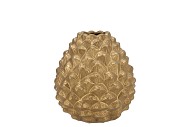 MIKA MAJESTIC GOLD VASE PINECONE EDGE 9X9CM