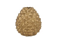 MIKA MAJESTIC GOLD VASE PINECONE EDGE 15X15CM