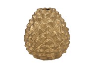 MIKA MAJESTIC GOLD VASE PINECONE EDGE 23X24CM