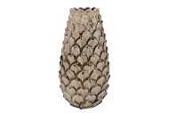 MIKA NORDIC GREEN VASE LONG PINECONE EDGE 26X50CM
