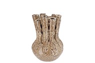 MIKA WILD LEOPARD VASE TUBE 14X20CM
