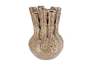 MIKA WILD LEOPARD VASE TUBE 26X35CM