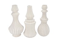 MIKA NORDIC WHITE VASE CURVES ASS 20X39CM