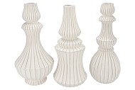 MIKA NORDIC WHITE VASE CURVES ASS 28X57CM