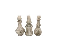 MIKA NORDIC GREEN VASE CURVES ASS 13X25CM