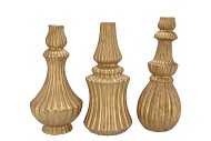 MIKA MAJESTIC GOLD VASE CURVES ASS 20X39CM NM