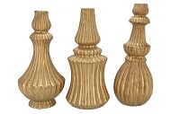 MIKA MAJESTIC GOLD VASE CURVES ASS 28X57CM