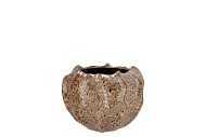 MIKA WILD BROWN POT WAVY 14X10CM