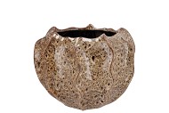 MIKA WILD BROWN POT WAVY 20X14CM