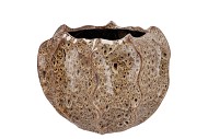 MIKA WILD BROWN POT WAVY 22X16CM