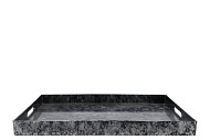 MELAMINE WILD BLACK TRAY RECTANGLE 48X36X4CM