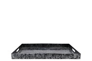 MELAMINE WILD BLACK TRAY RECTANGLE 29X22X4CM
