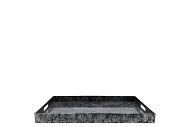 MELAMINE WILD BLACK TRAY RECTANGLE 40X26X4CM