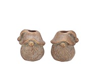 CONCRETE GOLDEN GNOME CANDLE H ASS 9X9X10CM
