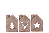 CONCRETE GOLDEN XMAS T-LIGHT ASS 11X8X16CM