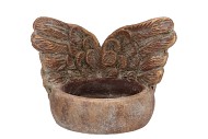 CONCRETE GOLDEN ANGEL WINGS T-LIGHT 15X13X11CM