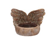 CONCRETE GOLDEN  ANGEL WINGS T-LIGHT 11X9X9CM