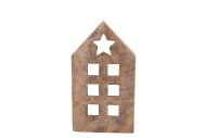 CONCRETE GOLDEN HOUSE T-LIGHT 11X11X29CM NM