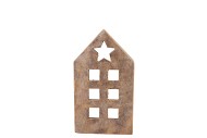 CONCRETE GOLDEN HOUSE T-LIGHT 14X8X24CM