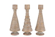 CONCRETE GOLDEN CANDLE HOLDER ASS 10X10X25CM