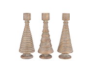 CONCRETE GOLDEN CANDLE HOLDER ASS 9X9X21CM
