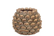 CONCRETE GOLDEN PINECONE BIG 10X10X7CM