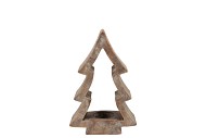 CONCRETE GOLDEN XMAS TREE T-LIGHT HOLDER 13X7X20CM