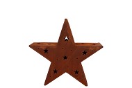 RUSTY SCOTTISH BROWN DECO STAR 23X6X24CM