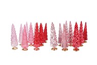 TWINKLE JOLLY PINK MIX GLASS TREE SHINY ASS 9X25CM