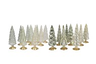 TWINKLE NORDIC GREEN MIX GLASS TREE SHINY ASS 9X25CM