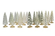 TWINKLE NORDIC GREEN MIX GLASS TREE SHINY ASS 10x30CM