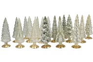 TWINKLE NORDIC GREEN MIX GLASS TREE SHINY ASS 10X35CM